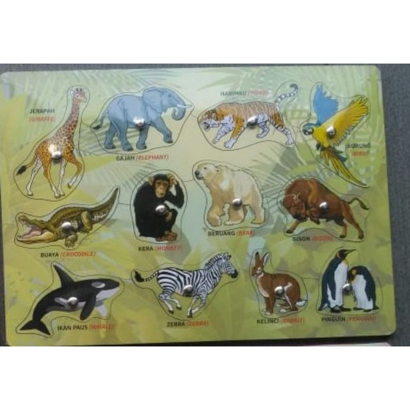 puzzle knob hewan animal