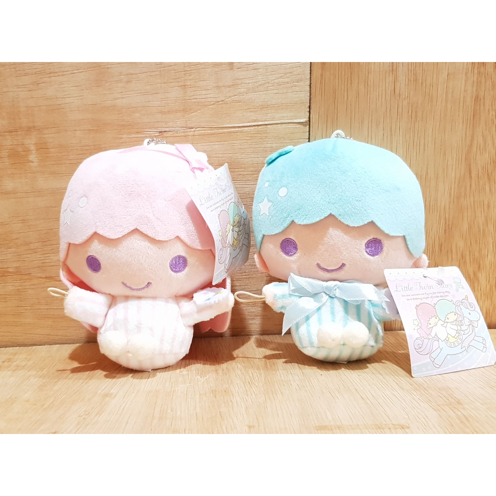 Boneka Little Twin Stars Kiki & Lala Mascot Plush Keychain Set of 2 (Sepasang) Brand Sanrio Original