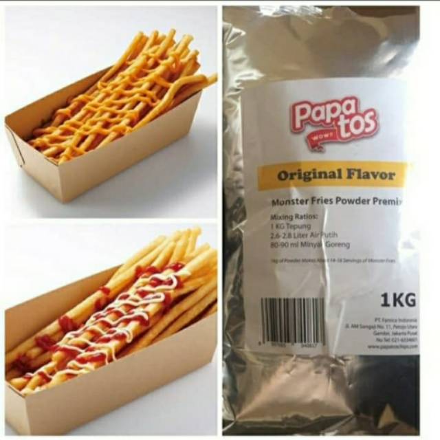 

Papatos long potato powder 1kg / tepung long potato / tepung kentang panjang / long french fries