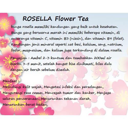 Rosella flower tea teh bunga kering