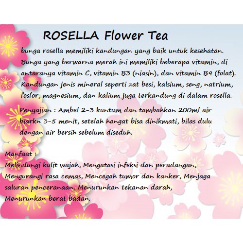 Rosella flower tea teh bunga kering