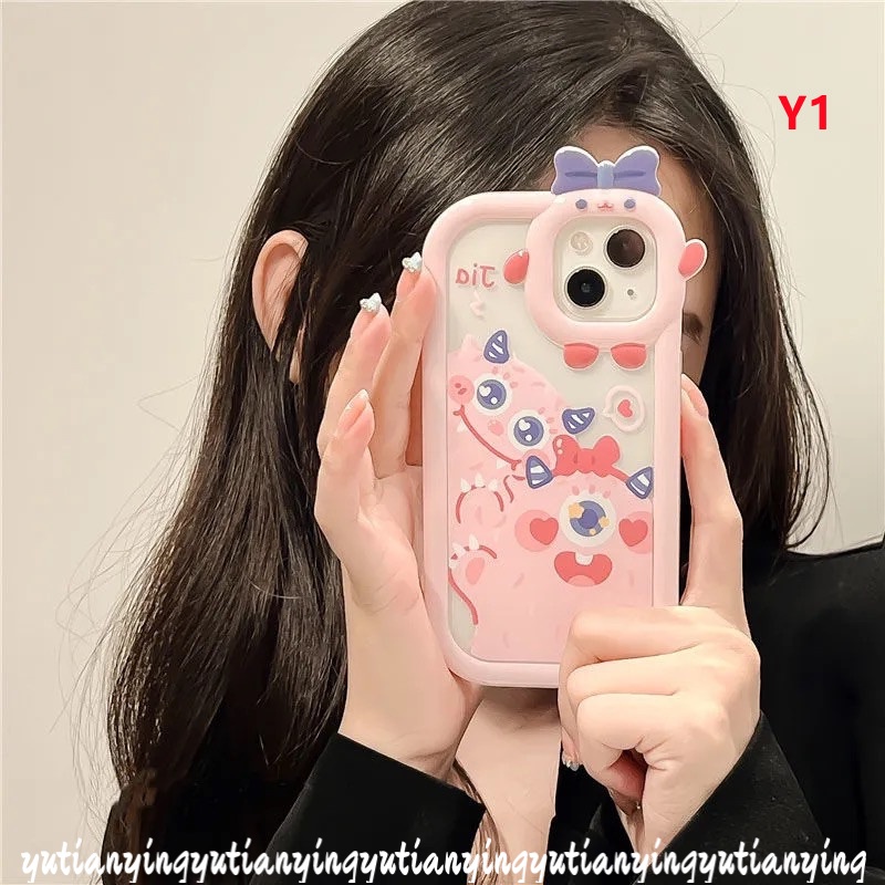 Soft Case TPU Motif Kartun Monster 3D Untuk IPhone 11 13 12 14 Pro MAX XR 6 6S 7 8 14 Plus X XS MAX SE 2020