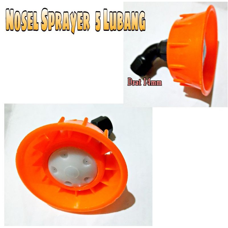 Nosel Sprayer 5 Lubang Kepala Mesin Semprot Hama Nozel Sprayer