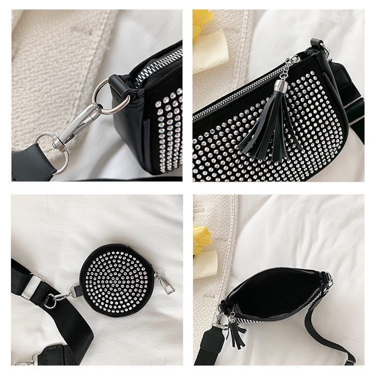Tas Selempang Wanita Blink Bling Import - Tas Bahu Slempang Wanita Fashion Korea - Tas Pesta Wanita Terbaru Import Kekinian - Tas Korean Style [SL85]