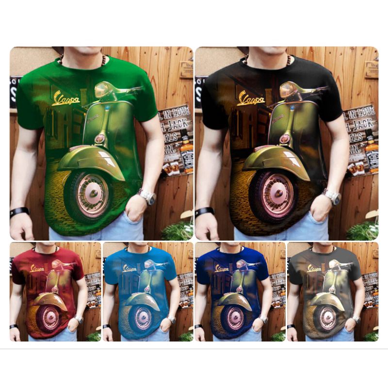 ALPHA - KAOS DISTRO MURAH PRIA VESPA SERI WARNA KLASIK TERBARU BAJU GROSIR TANAH ABANG