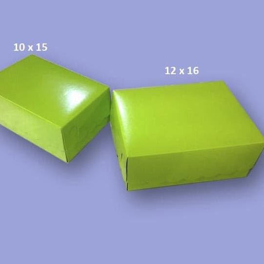 

☂ GS Blok Hijau 10x15 / 100 pc / Dus Snack Box Kue Aneka 10 x 15 ۩