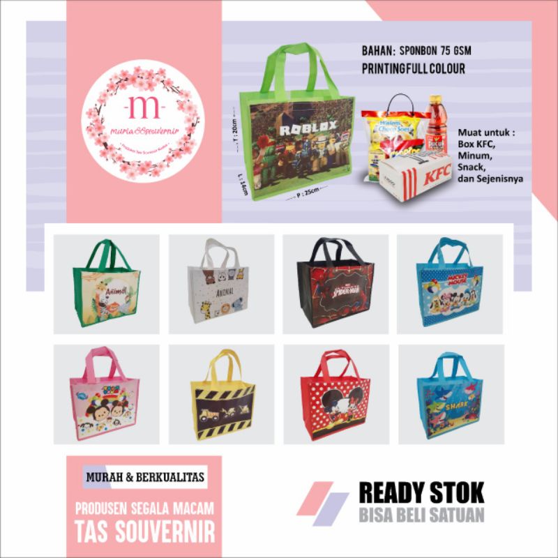 Tas Souvenir Ulang Tahun Ready Stok