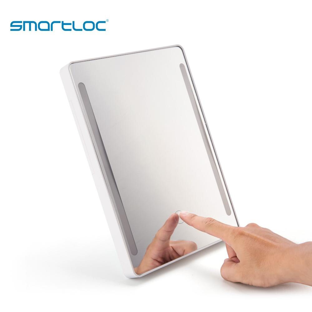 Smartloc Plastic Rectangle Magnifying Led Screen Touch Bathroom Wall Mirror Bath Vanity Mirrors Shopee Indonesia