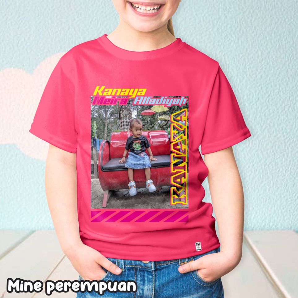 Kaos Custom Anak Premium - Kaos Foto Anak - Combet 30s Premium