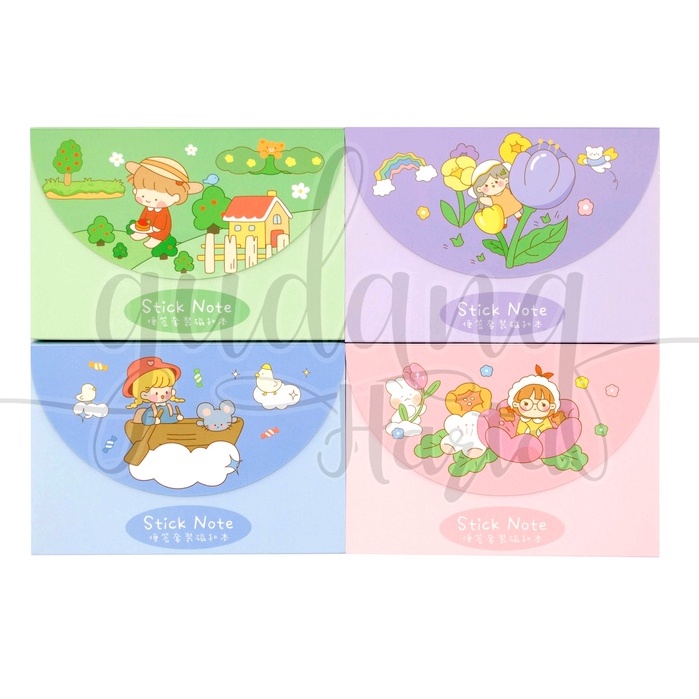 Sticky Notes Lipat Cute Girl Notes Motif Tulip Moon Home DIY GH 301177