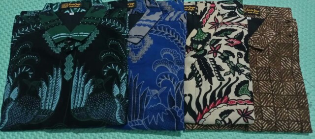 Baju Batik Pria Lengan Panjang Premium Slimfit Terbaru Kemeja Batik Lengan Pendek Modern Solo A10