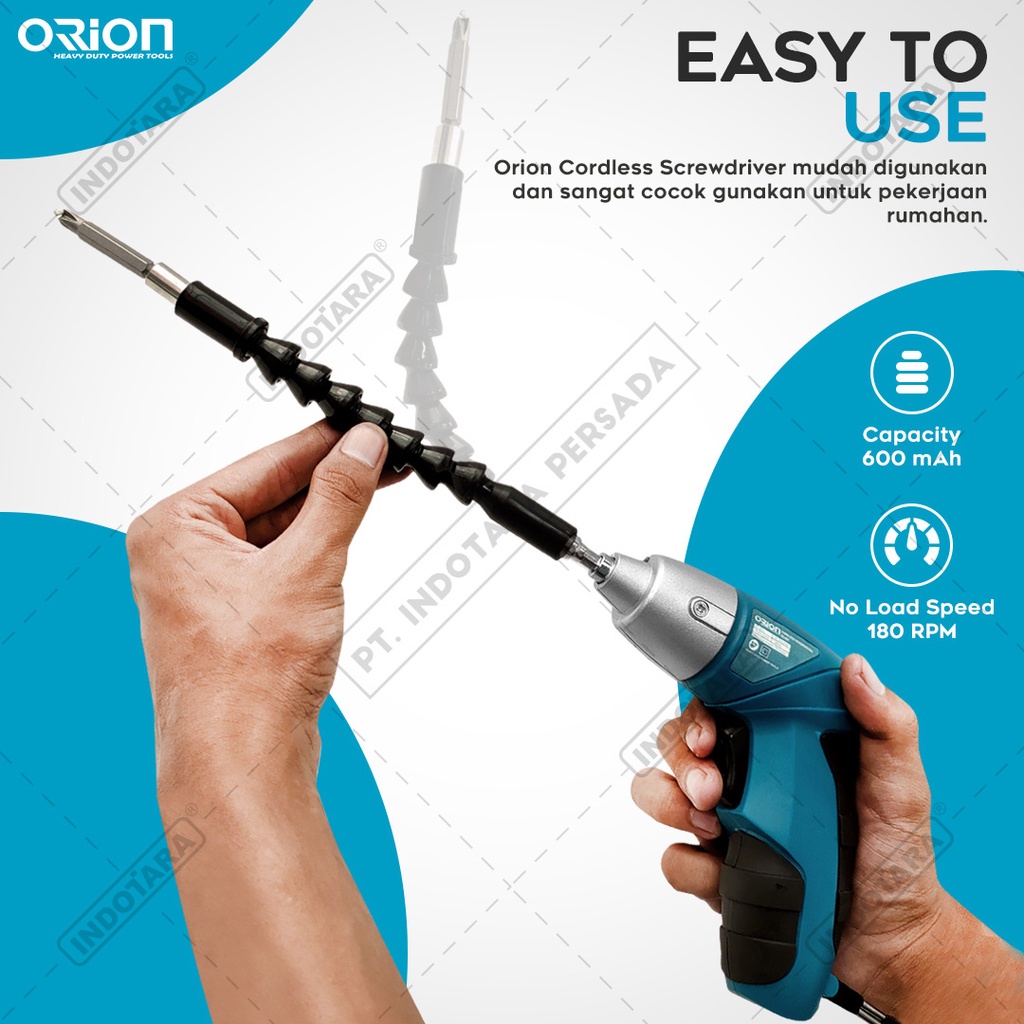Orion Cordless Screwdriver / Bor Obeng Baterai 3.6Volt - SD001