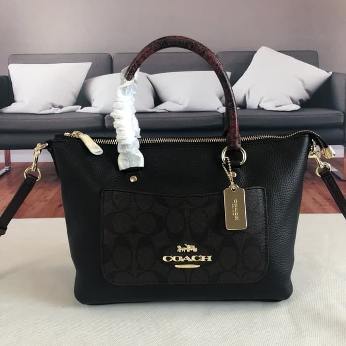 Coach Signature Exotic Mini Emma Satchel -  Tas Coach Mini Emma ORIGINAL 100% Authentic