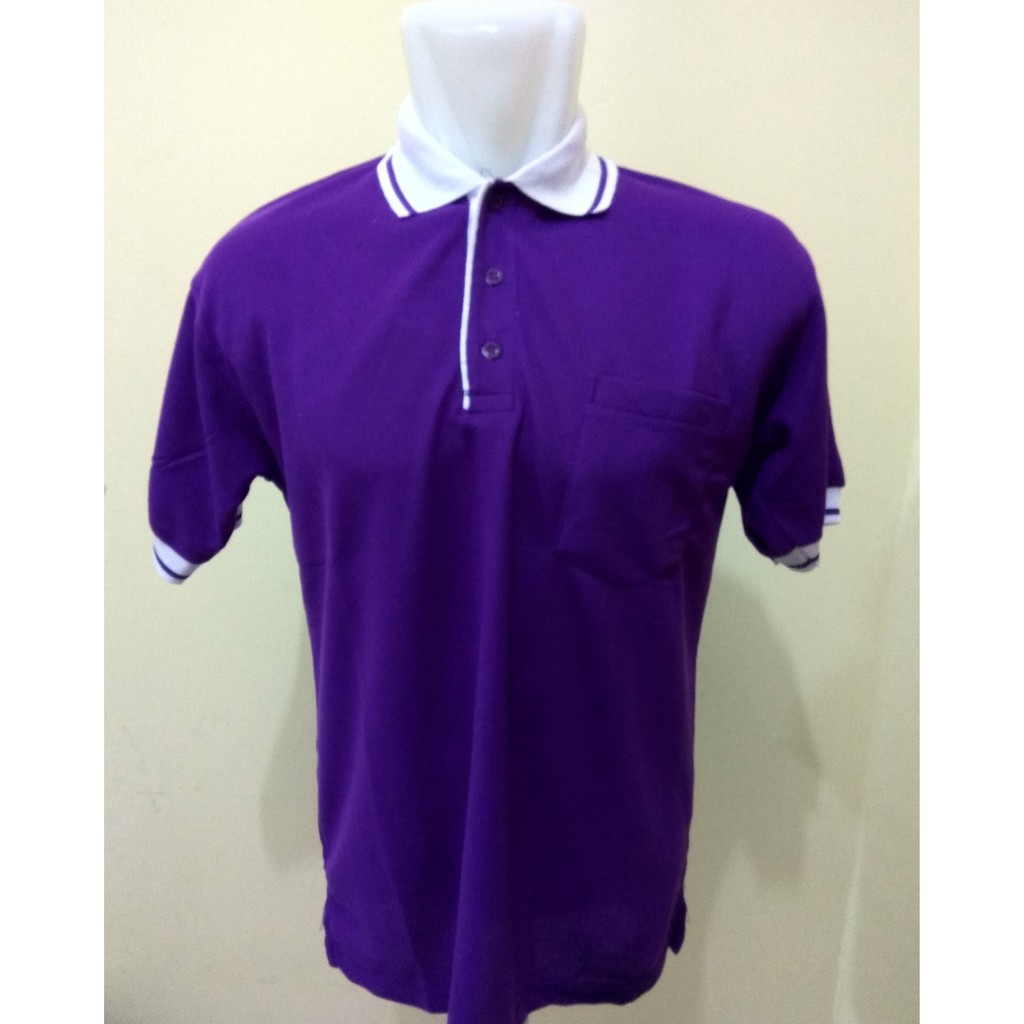  KAOS  KERAH POLOS POLO SHIRT POLOS UNGU BAHAN  