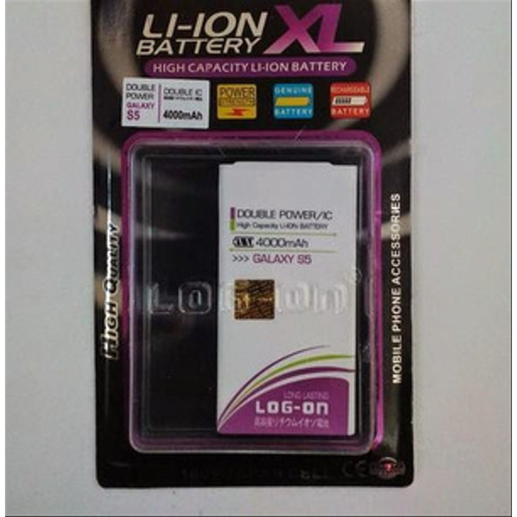 Batre Baterai Double Power IC Log-On SAMSUNG S5