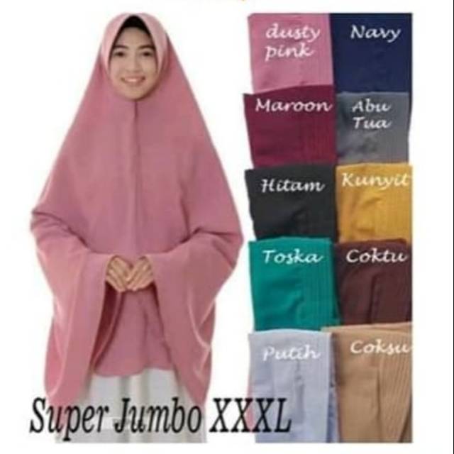 Jilbab syari jumbo XXXL