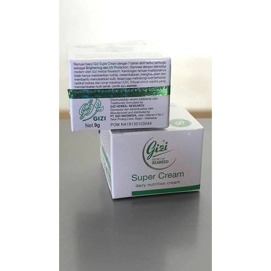 Gizi Super Cream, Daily Nutrition Cream Herbal POM NA, Nano Technology