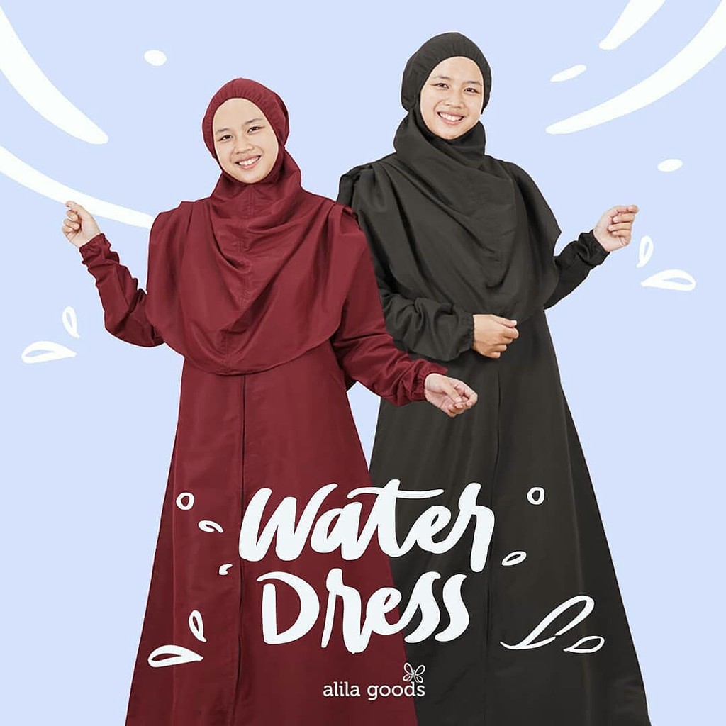 SET WATERDRESS JUMPSUIT BAJU RENANG By HIJAB ALILA Shopee