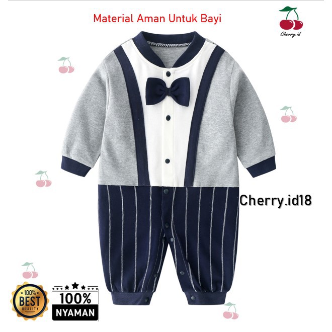 Cherry COD Jumper Bayi Lengan Panjang / Jumper Anak Lengan Panjang / Jumper Pesta Bayi Import / Romper Anak