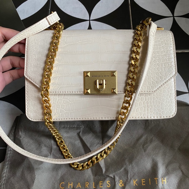 [ PRELOVED ] CHARLES & KEITH CROCO BAG ORIGINAL COUNTER / STORE