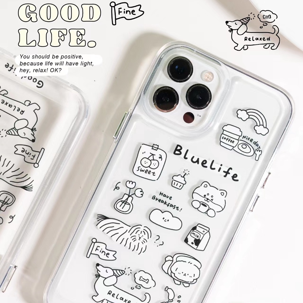 Soft Case Bahan Silikon Akrilik Tahan Banting Untuk iPhone 13 13pro 13prm 12 11 Pro Max XR X XS Max 7 8 Plus Sturdy