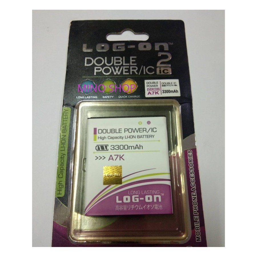BATERAI EVERCOSS A7K - LOG ON DOUBLE POWER BATTERY BATRE