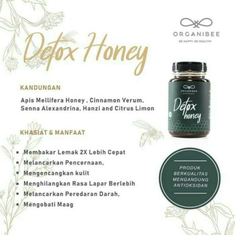 ASLI ORIGINAL MADU DETOXSLIM HONEY ORGANIBEE I MADU DIET HERBAL PELUNTUR LEMAK ALAMI AMAN I MADU LAN