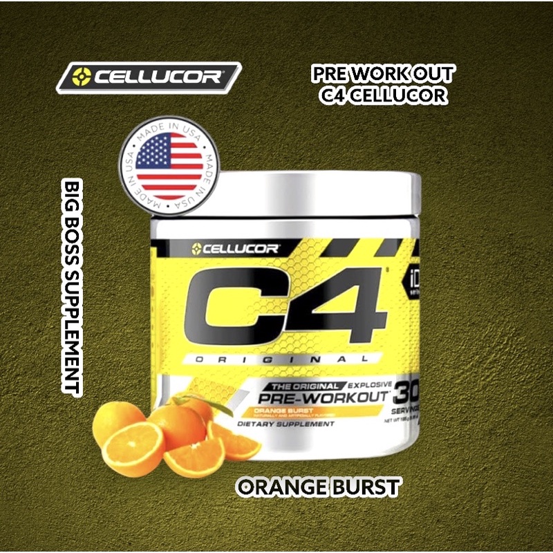 CELLUCOR C4 ORIGINAL 30 SERVING PRE WORKOUT SUPLEMEN GYM FITNESS PWO