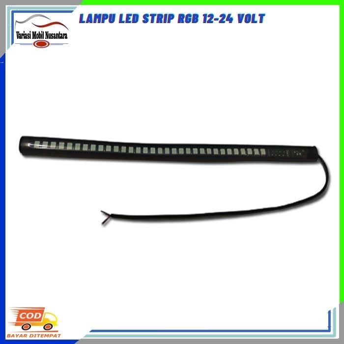 Lampu Led Strip RGB Variasi Aksesoris Depan Kaca Variasi Mobil Truk 12-24 Volt