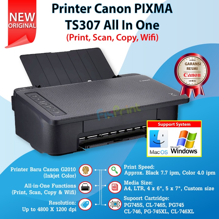 Printer Canon PIXMA TS307 New