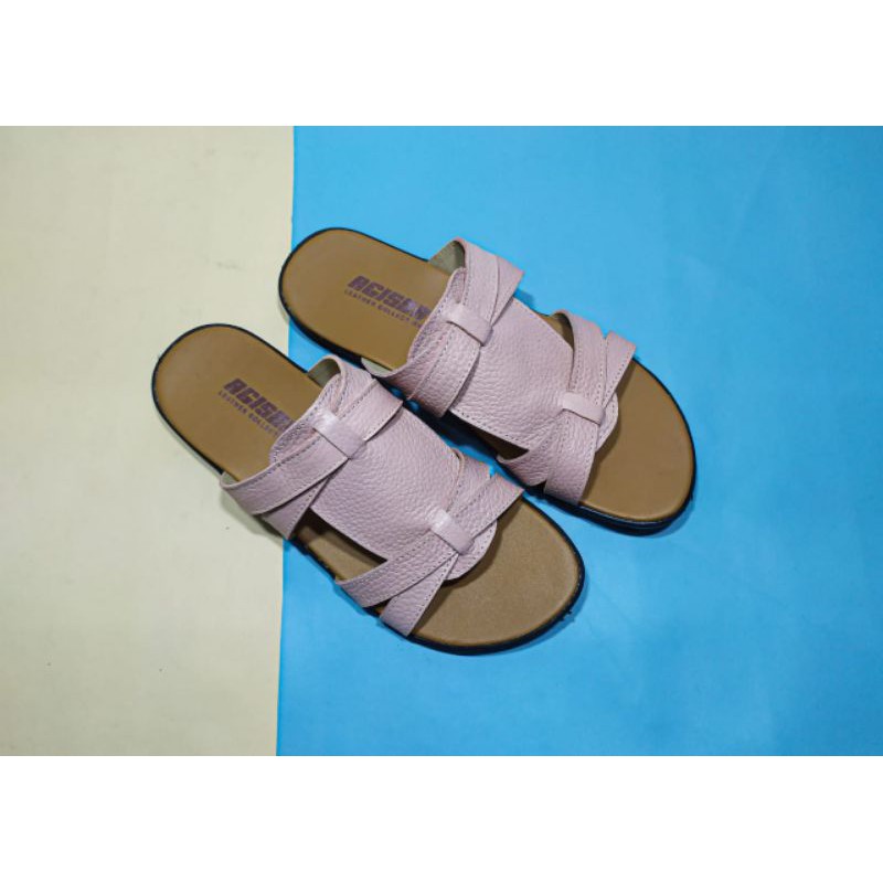 sandal wanita bahan kulit sapi baru