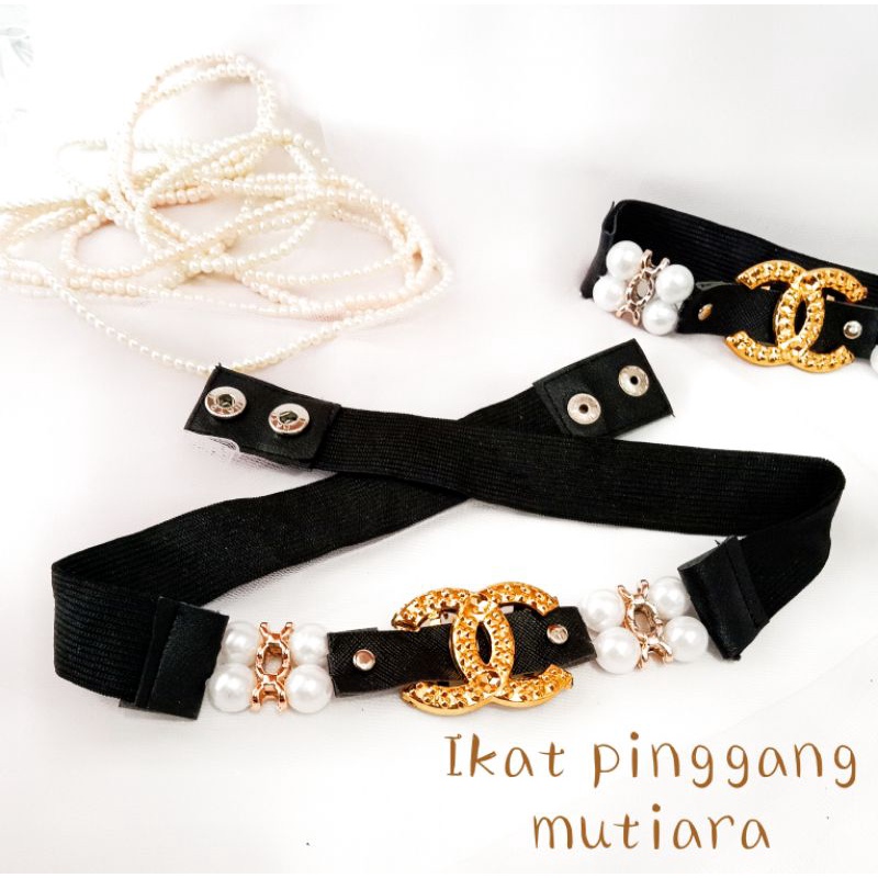 ikat pinggang wanita cantik mutiara belt sabuk wanita murah