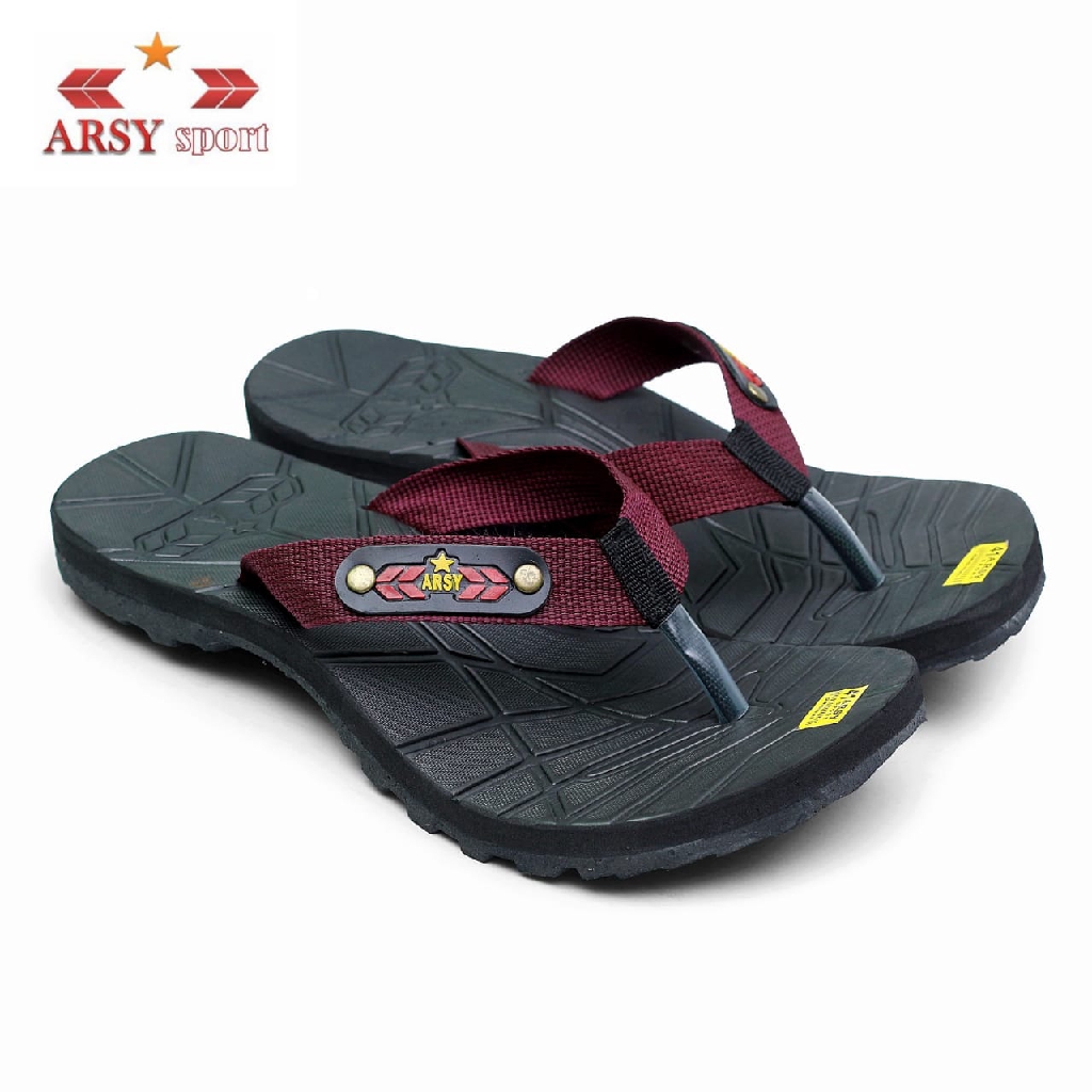 ARSY sport Sandal  Gunung  Sandal  Jepit Pria Marun 