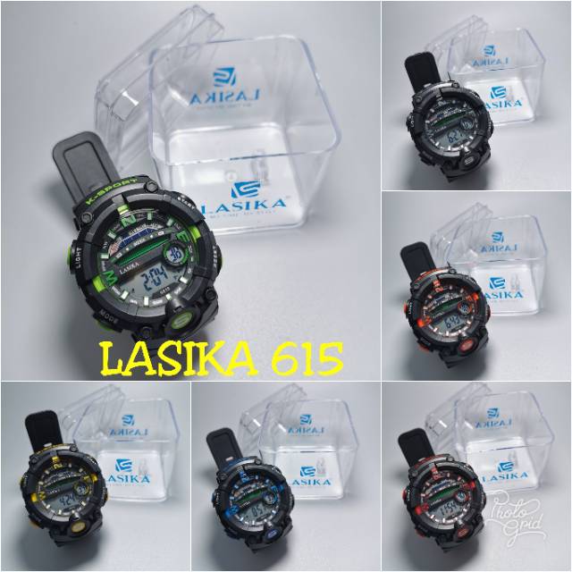 Jam tangan digital Pria Sporty water Resist Lasika 615