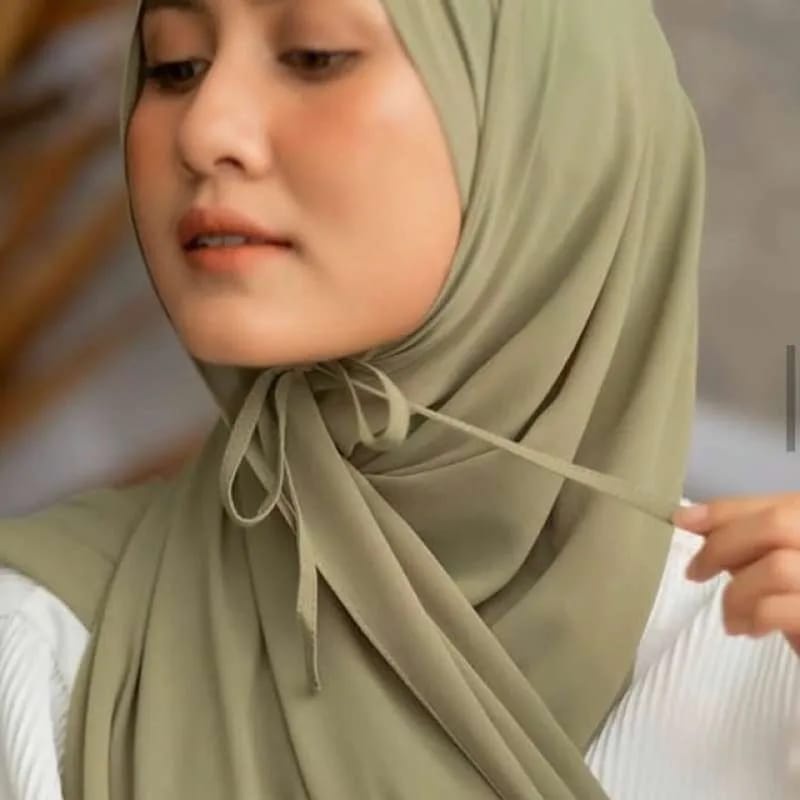 KERUDUNG PASHMINA TALI DIAMOND STRECH / JILBAB PASHMINA INSTAN [180X75CM] TERMURAH BISA COD