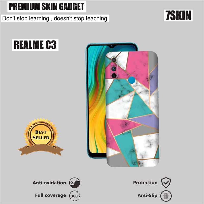 SKIN HANDPHONE  REALME C3 MARBEL