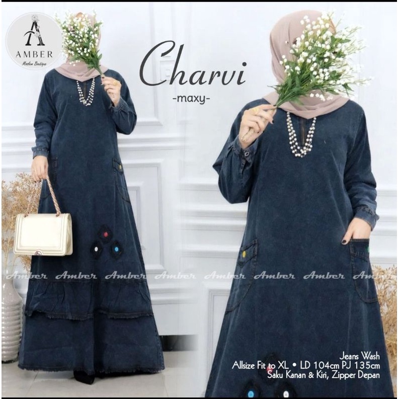 GAMIS JEANS TERBARU 2022 UNTUK WANITA MUSLIMAH DEWASA  BAJU MAXY  KEKINIAN  MODIS DAN TERPOPULER DEN