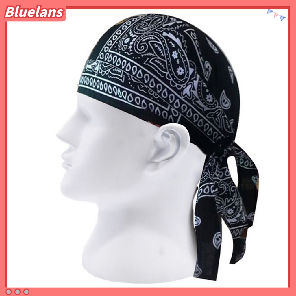 Bluelans Topi Bandana Pria Dewasa Motif Print Paisley Untuk Biker