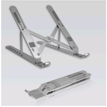 ES55 LAPTOP STAND LIPAT ALUMINIUM HOLDER PORTABLE PENAHAN MEJA LAPTOP