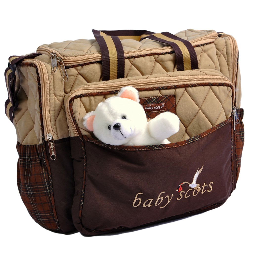 Tas Baby Scots JUMBO BONEKA | Bag Scots Bordir Boneka ISEDB011 Tas Bayi Besar - Bwr