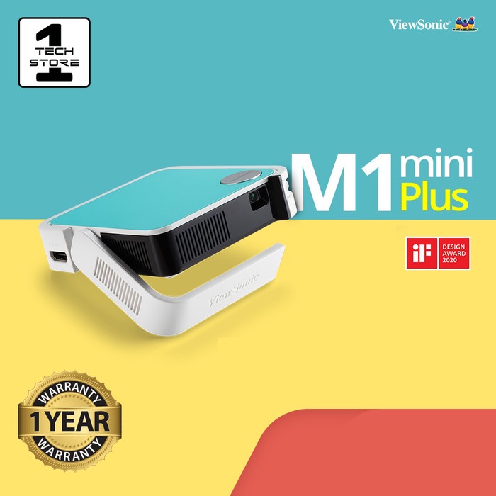 PROJECTOR PORTABLE VIEWSONIC M1 MINI PLUS +JBL SPEAKERWIFIBLUETOOTH