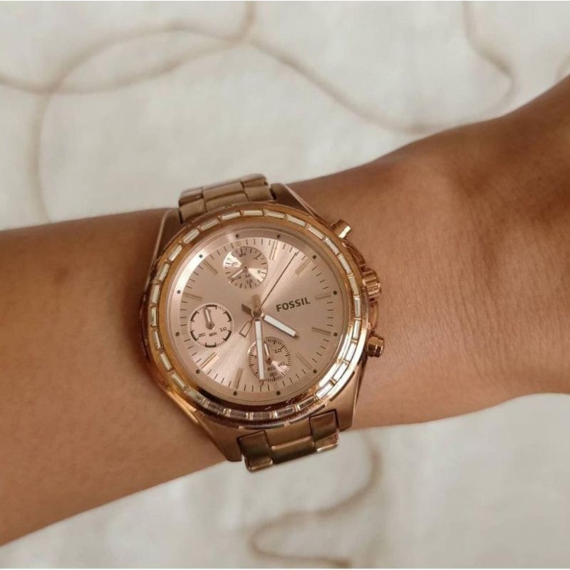 Preloved Second Bekas Jam Fossil Rosegold