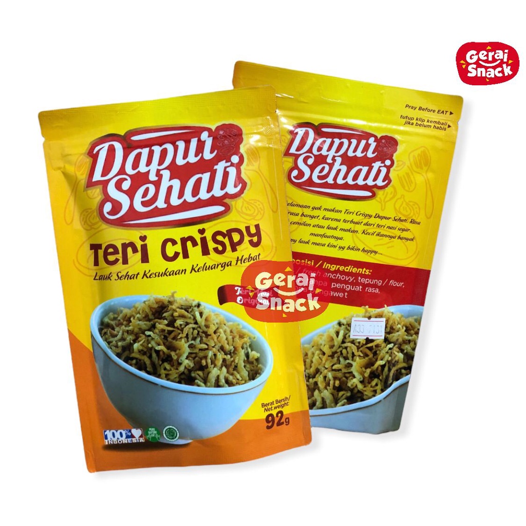 Teri Nasi Crispy Dapur Sehati Non Msg Lauk Instan Enak &amp; Praktis 92 g