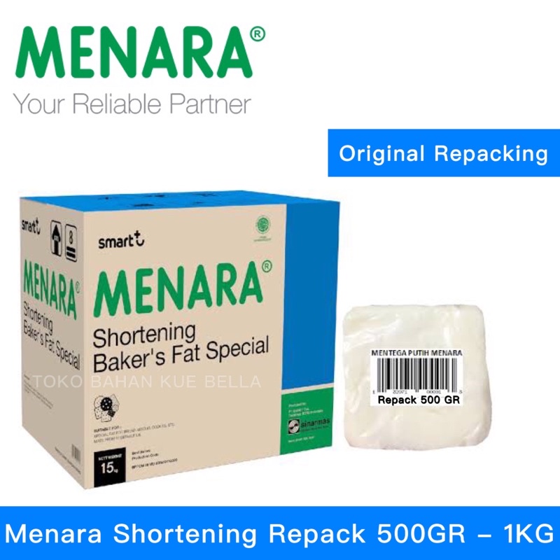 MENARA MENTEGA PUTIH 500gr (REPACK) Shortening Tawar