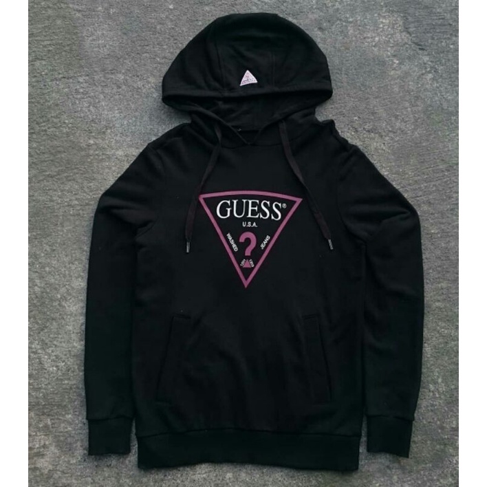 hoodie guess original hitam