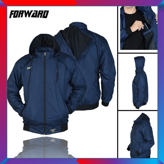 Jaket Parasut Cowok Pria Training Motor Gunung Parasit Original Forward Bahan Parasut Despo Bisa COD