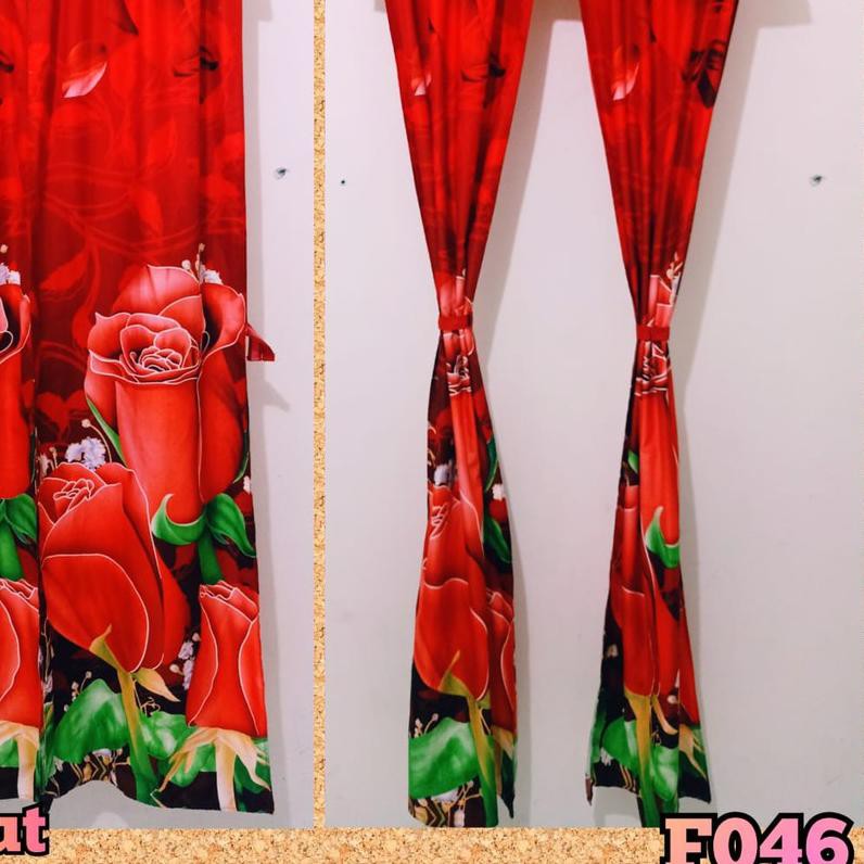 ➻ Gorden Serut Karakter dan Bunga Belah Tengah Bisa Untuk Pintu Dan Jendela ✬