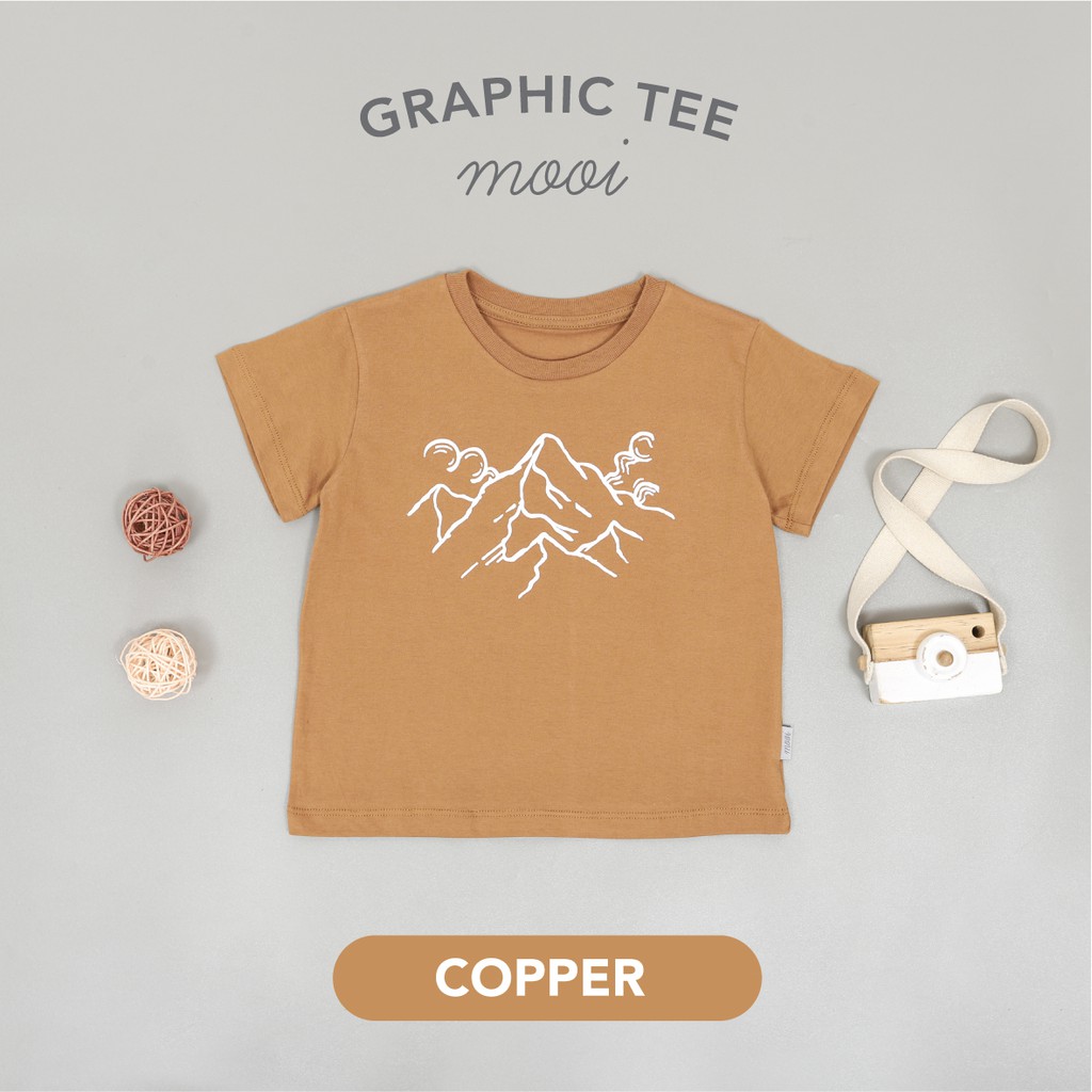 Mooi Kaos Anak Unisex Graphic Tee-COPPER