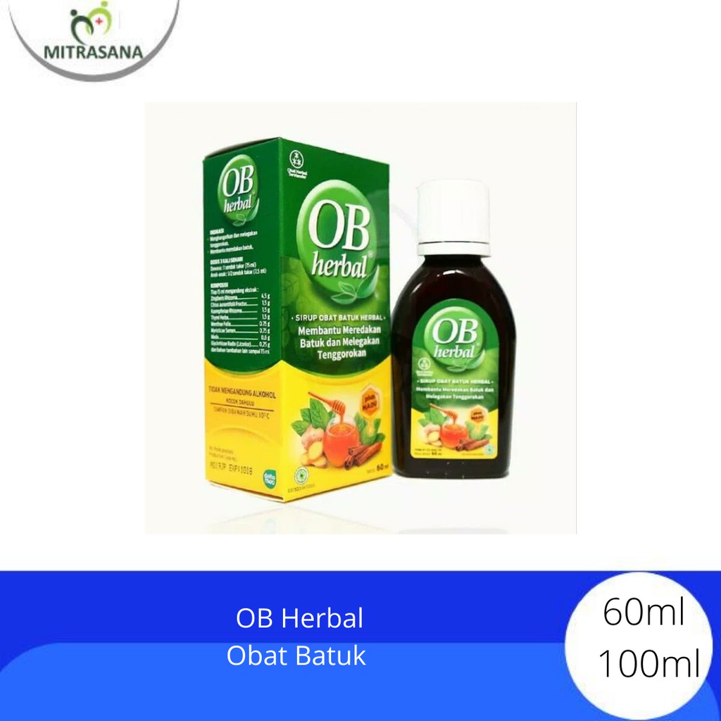 Jual Ob Herbal Obat Batuk 60ml And 100ml Shopee Indonesia