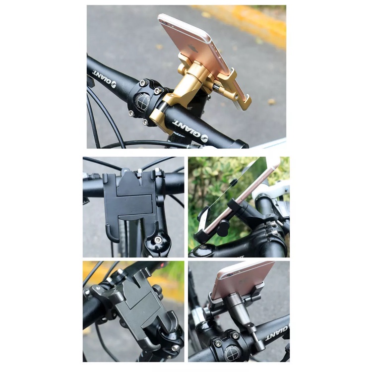 HM22 Holder Motor BESI holder Stang sepeda motor skuter dudukan penyangga HP Stand METAL